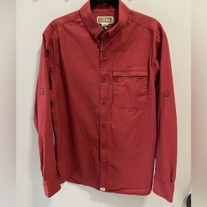 DULUTH TRADING CO. Canyoneer Long Sleeve Work Shirt Men’s medium red